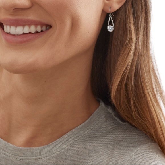 SOLD SILPADA Extra Sparkly Cubic Zirconia Drop Earrings New in Pouch & Box - Picture 4 of 5